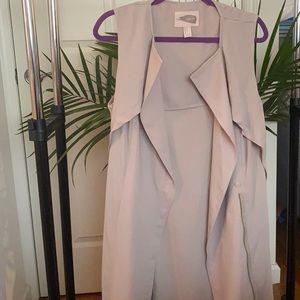 FORVER 21, Beige, Never worn Long sleeveless vest, Medium, Condition: New